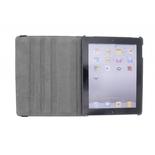 iPad 2 360° Rotating Case - Roterende Hoes - Zwart / Wit