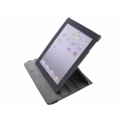 iPad 3 360° Rotating Case - Roterende Hoesje - Zwart / Wit