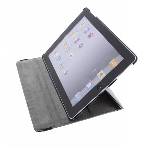 iPad 4 360° Rotating Case - Roterende Hoes - Zwart / Wit