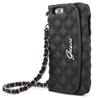 Quilted Collectie Apple iPhone 6 / 6S Originele Silicone Clutch Case hoesje - Zwart