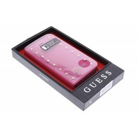 Guess Apple iPhone 5 / 5S Originele Studded Collection Folio Bookcase hoesje - Roze