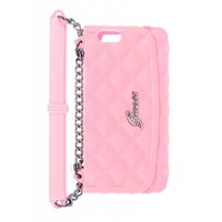 Guess Originele Silicone Clutch Case hoesje voor de Apple iPhone 6 / 6S - Roze