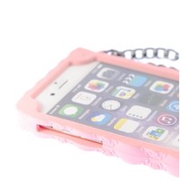 Guess Originele Silicone Clutch Case hoesje voor de Apple iPhone 6 / 6S - Roze