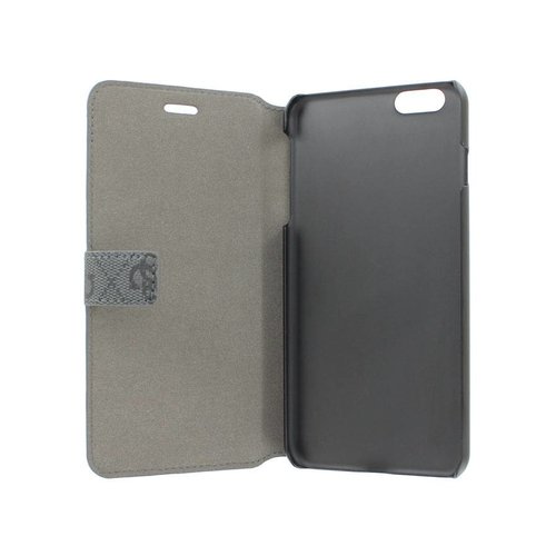 Guess Originele Monogram Folio Bookcase Hoesje voor de Apple iPhone 6 Plus / 6S Plus - Grijs