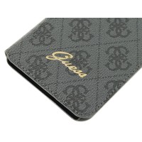 Guess Originele Monogram Folio Bookcase Hoesje voor de Apple iPhone 6 Plus / 6S Plus - Grijs