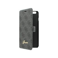 Guess Originele Monogram Folio Bookcase Hoesje voor de Apple iPhone 6 Plus / 6S Plus - Grijs