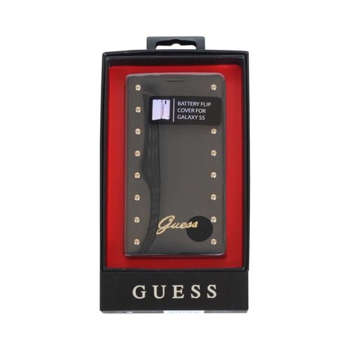 Guess Originele Studded Collection Folio Bookcase Hoesje voor de Samsung Galaxy S5 - Zwart