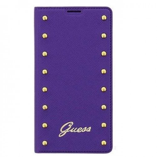 Guess Originele Studded Collection Folio Bookcase hoesje - Paars voor de Samsung Galaxy S5 / S5 Plus / S5 Neo