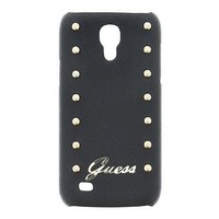 Guess Originele Studded Collection Hardcase hoesje met Gouden Studs - Zwart voor de Samsung Galaxy S4 Mini I9190, I9192 en I9195