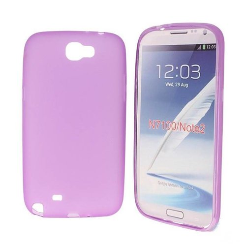 Samsung Galaxy Note 2 siliconen (gel) achterkant hoesje - Paars / Blauw