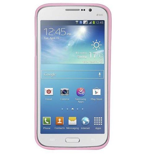 Samsung Galaxy Mega 5.8 siliconen (gel) achterkant hoesje - Roze / Rood