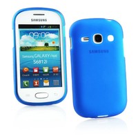 Samsung Galaxy Fame siliconen (gel) achterkant hoesje - Blauw