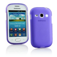 Samsung Galaxy Fame siliconen (gel) achterkant hoesje - Paars