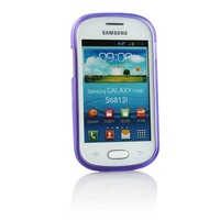 Samsung Galaxy Fame siliconen (gel) achterkant hoesje - Paars