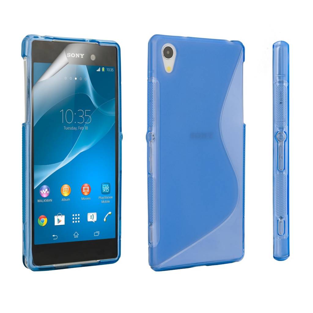 goedkeuren Belichamen voor de hand liggend Sony Xperia Z2 siliconen S-line (gel) achterkant hoesje - Blauw -  Diamtelecom