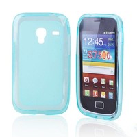 Samsung Galaxy Ace Plus siliconen (gel) achterkant hoesje - Blauw