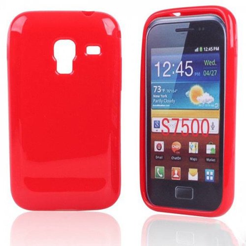 Samsung Galaxy Ace Plus siliconen (gel) achterkant hoesje - Rood