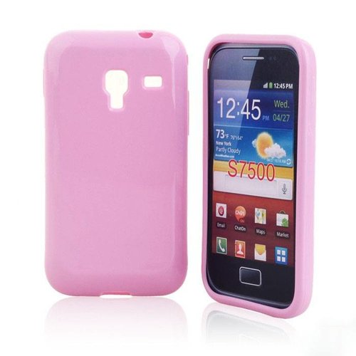 Samsung Galaxy Ace Plus siliconen (gel) achterkant hoesje - Roze