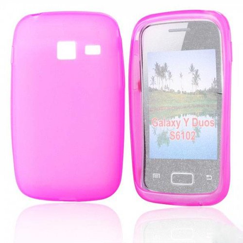 Samsung Galaxy Y Duos siliconen (gel) achterkant hoesje - Roze