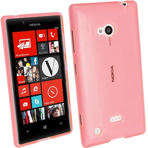 Nokia Lumia N720 / Microsoft Lumia 720 siliconen (gel) achterkant hoesje - Roze