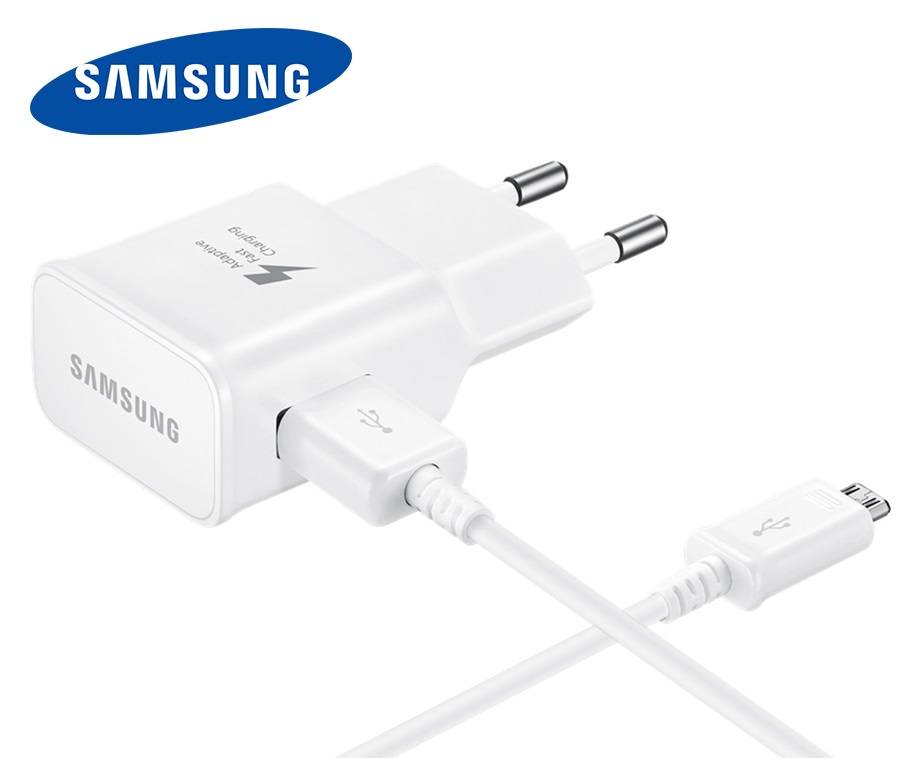 Het formulier Artistiek Democratie Samsung Originele Adaptive Fast Charging Snellader Met USB Kabel 9.0V /  1,67A - Wit - Diamtelecom