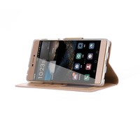 Bookcase Huawei P8 hoesje - Goud