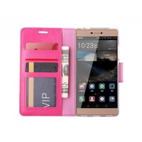 Bookcase Huawei P8 hoesje - Roze
