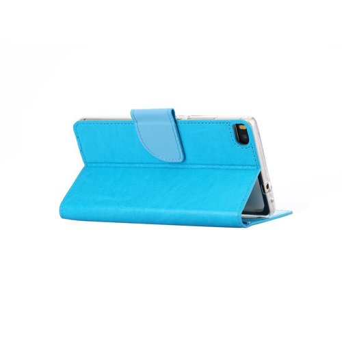Bookcase Huawei P8 hoesje - Blauw