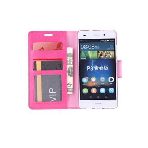 Bookcase Huawei P8 Lite hoesje - Roze