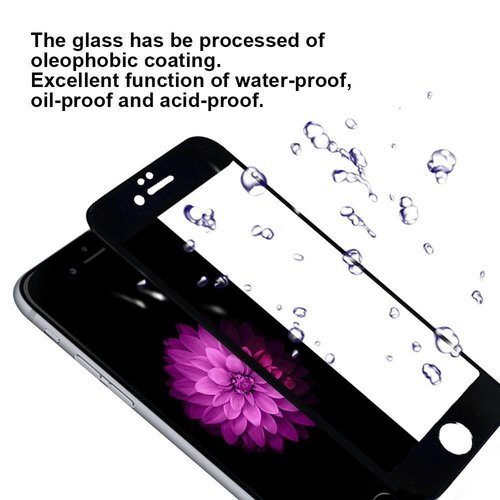 Apple iPhone 6 / 6S Screenprotector Titanium Alloy Fullscreen -  Glas - Zwart