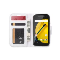 Bookcase Motorola Moto E hoesje - Wit