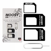 Noosy Universal simkaart adapter kit ( 3 in 1 Pack ) - Zwart