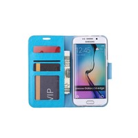 Bookcase Samsung Galaxy S6 Edge hoesje - Blauw