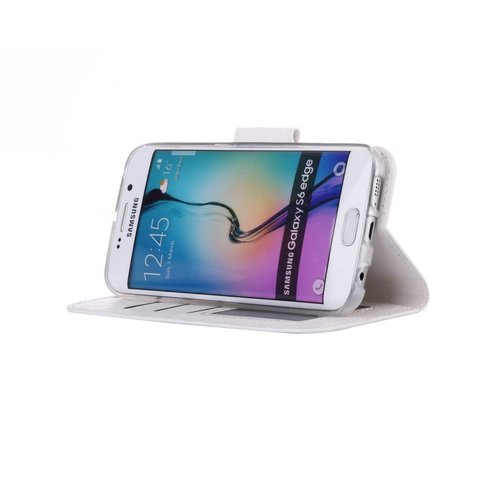 Bookcase Samsung Galaxy S6 Edge hoesje - Wit