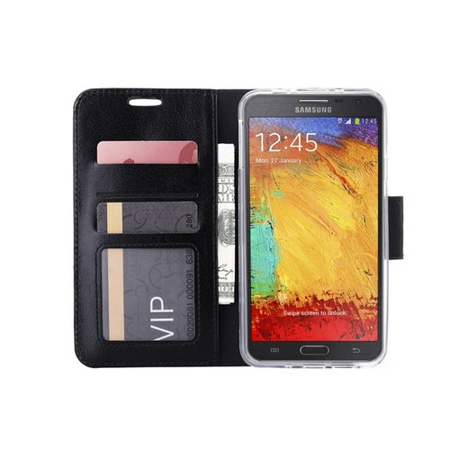 Bookcase Samsung Galaxy Note 3 Neo hoesje - Zwart