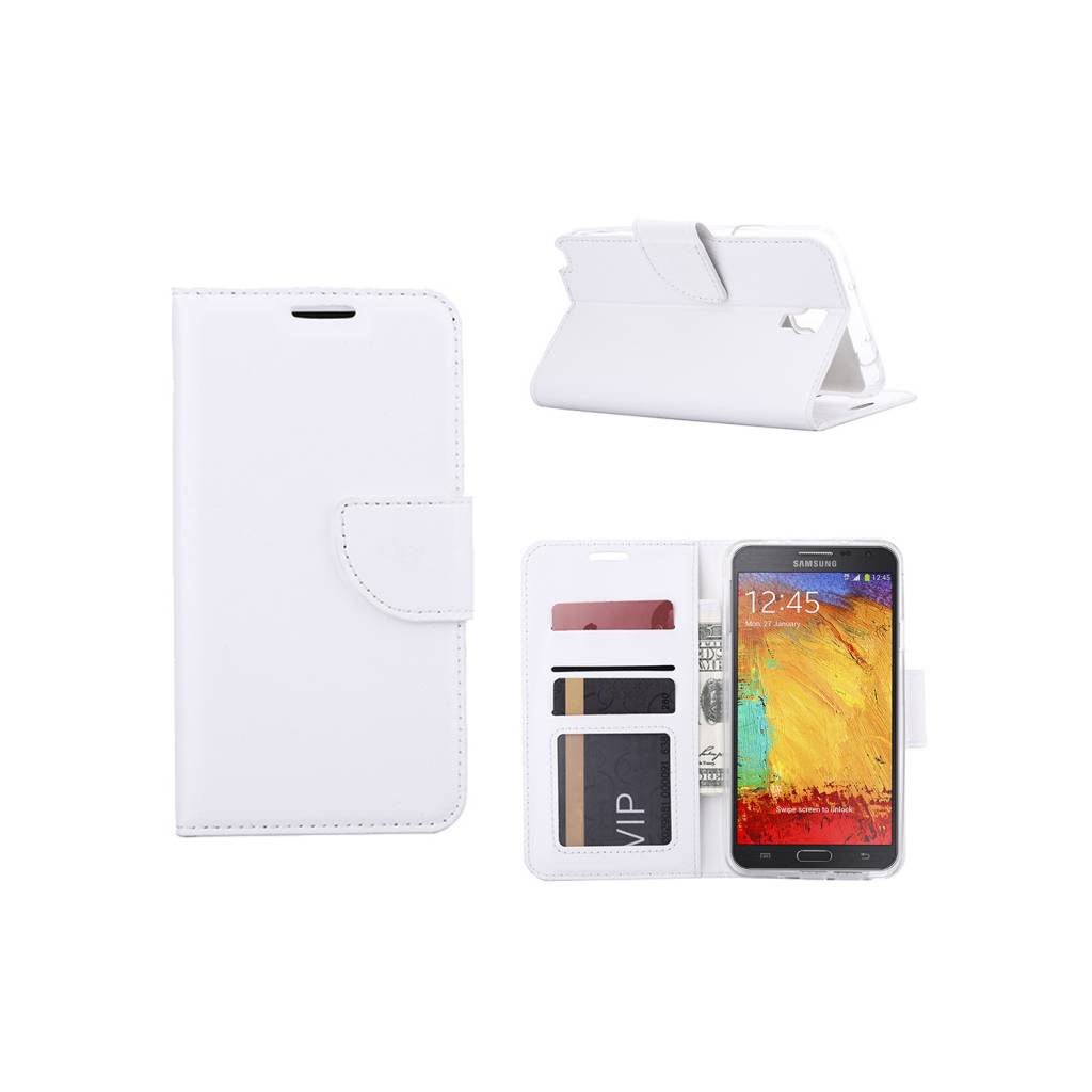 leerboek Drank Kinderpaleis Bookcase Samsung Galaxy Note 3 Neo hoesje - Wit - Diamtelecom
