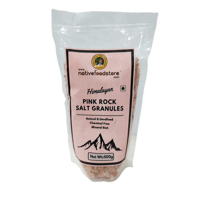 Native Food Pink Rock Salt Crystal (Himalaya zout), 500 gr