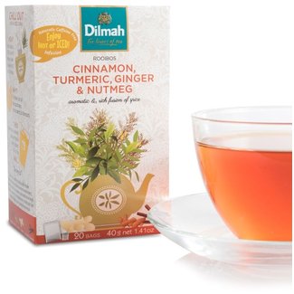 Dilmah Rooibos Infusie Thee met Kaneel Kurkuma Gember Nootmuskaat