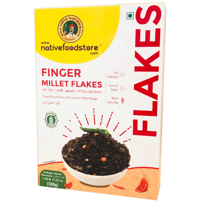 Native Food Finger Millet Flakes, 500 gr