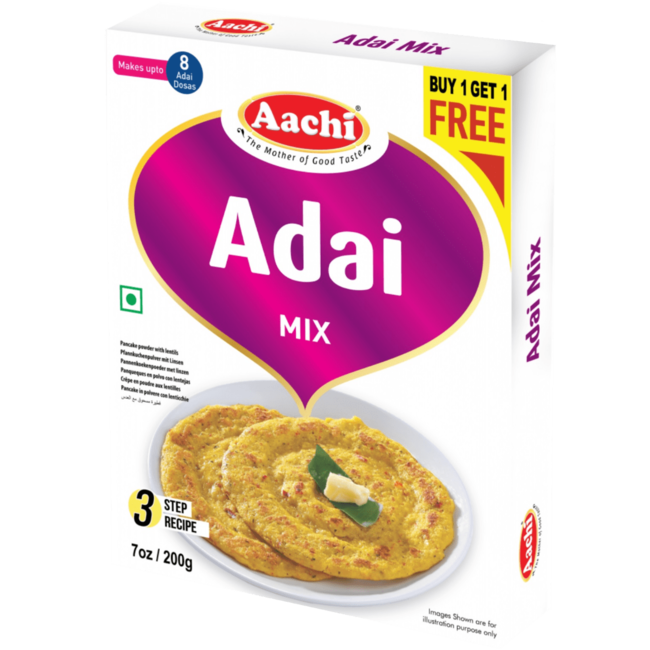 Aachi Masala Adai Mix (Buy1Get1Free) (pittige pannenkoek mix), 200 gr