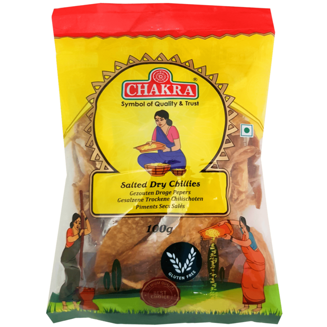 Chakra Salted Dry Chillies, 100 gr