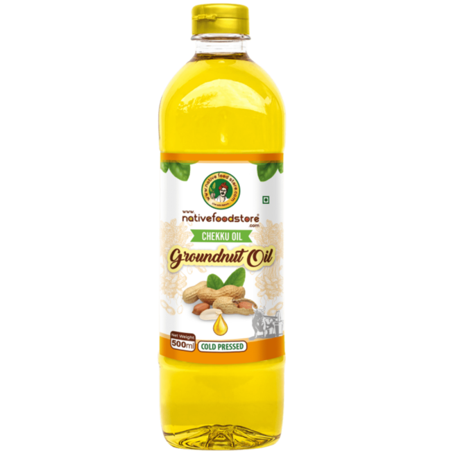 Native Food Groundnut Oil (Cold Pressed), 500 ml