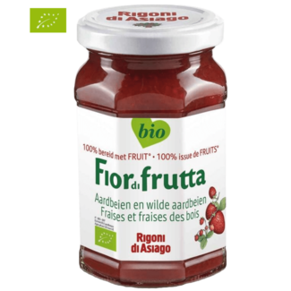 FiordiFrutta Biologisch Fruitbeleg Aardbeien, 250 g