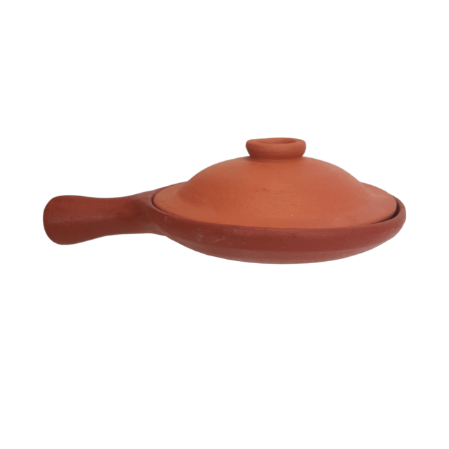 Pavithram Klei / Terracotta Bakpan Met Deksel