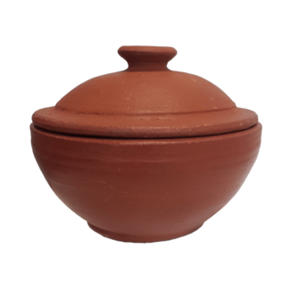 Pavithram Klei / Terracotta Soeppan Met Deksel