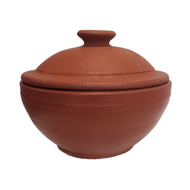 Pavithram Klei / Terracotta Soeppan Met Deksel