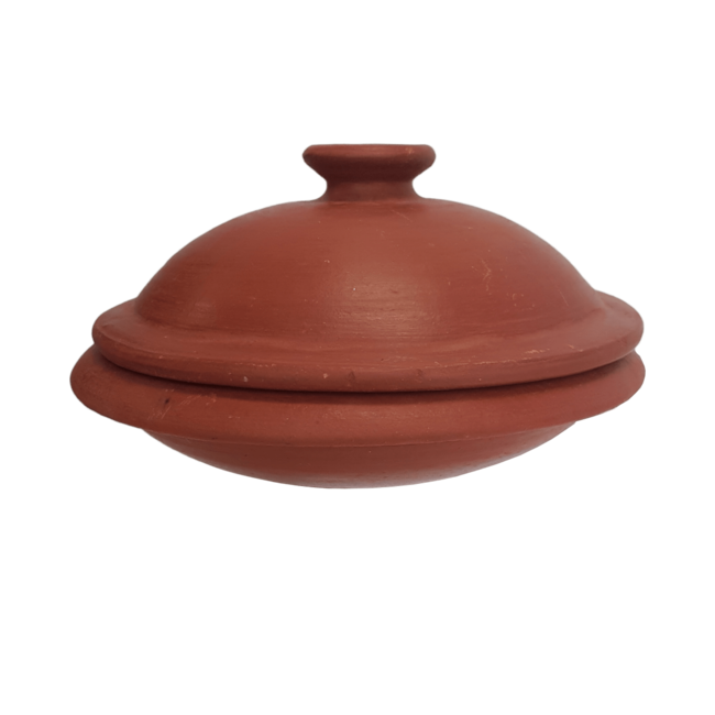 Pavithram Klei / Terracotta Pan Met Deksel