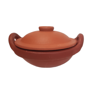 Pavithram Klei / Terracotta Bakpan Met Deksel