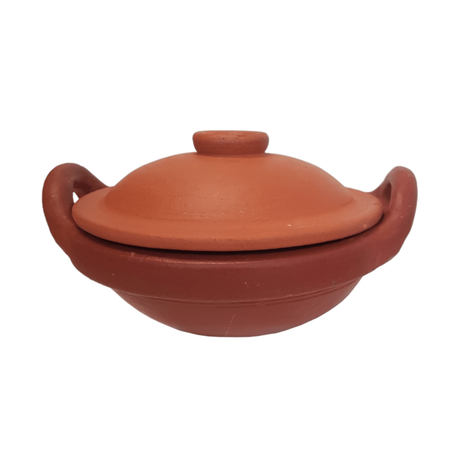 Pavithram Klei / Terracotta Bakpan Met Deksel