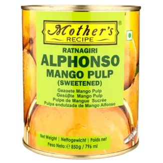 Mother's Recipe Gezoete Alphonso Mango Pulp, 850  g